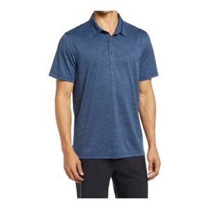 Zella men's Blue Driver Performance Golf Polo Marled Navy Melange US M